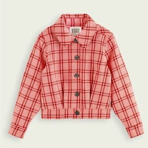 Scotch & Soda Checked Short Fit Coat